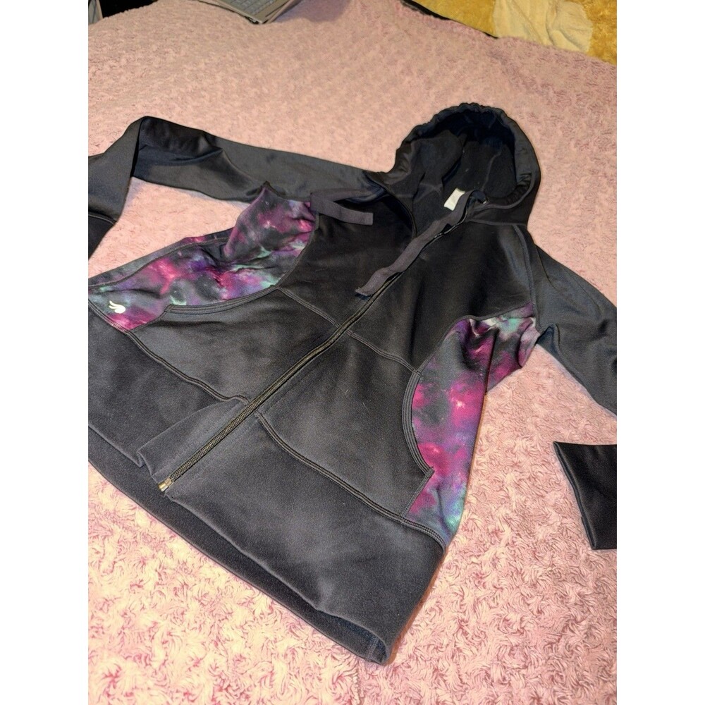Ideology Jacket Galaxy Full Zip Athletic Running Track Activewear Medium Polyest